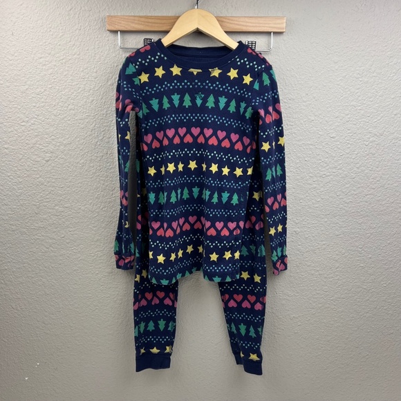 Primary Other - Primary 100% Organic Cotton Pajamas in Heart Stars and Tree Print Sz 8-9